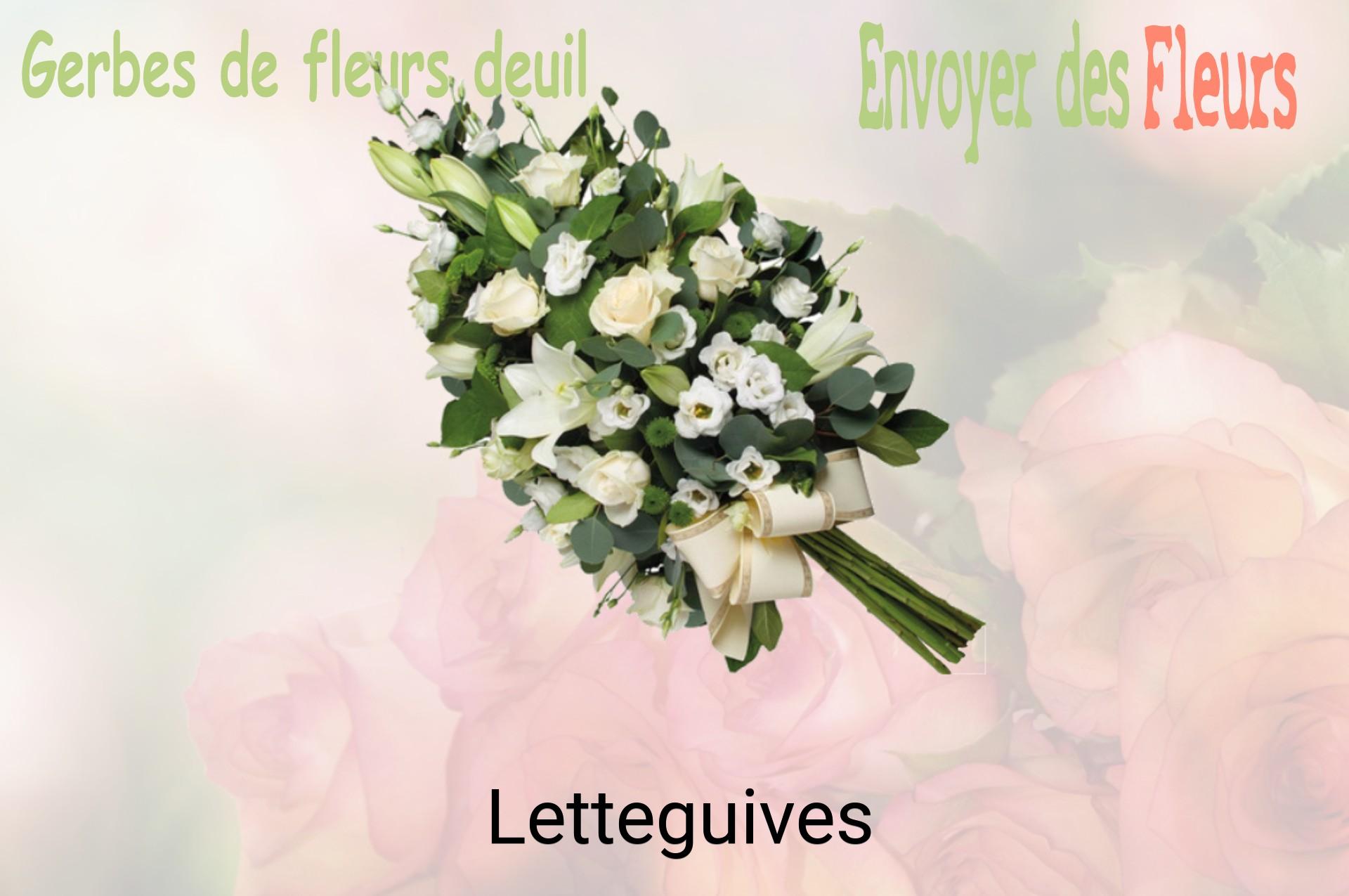 Gerbe de fleurs de deuil livrée à Letteguives